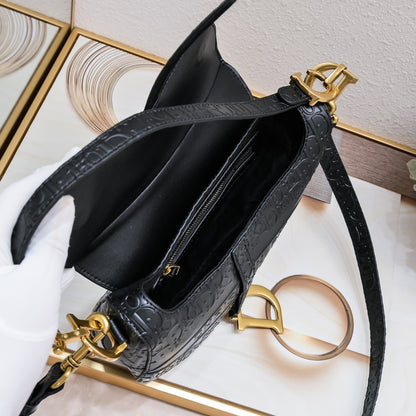 Saddle Bag with Strap Black Dior