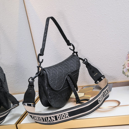 Saddle Bag with Strap Black Dior