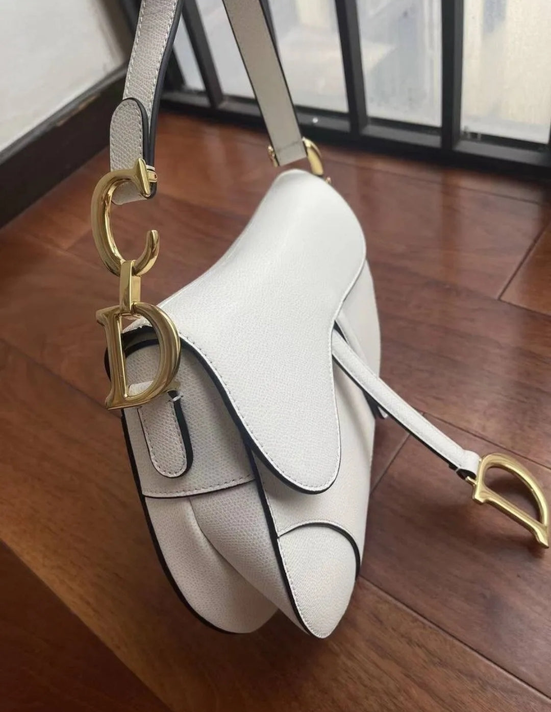 Dior Saddle Calfskin Shoulder Bag Latte