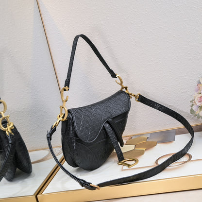 Saddle Bag with Strap Black Dior