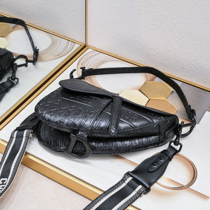 Saddle Bag with Strap Black Dior