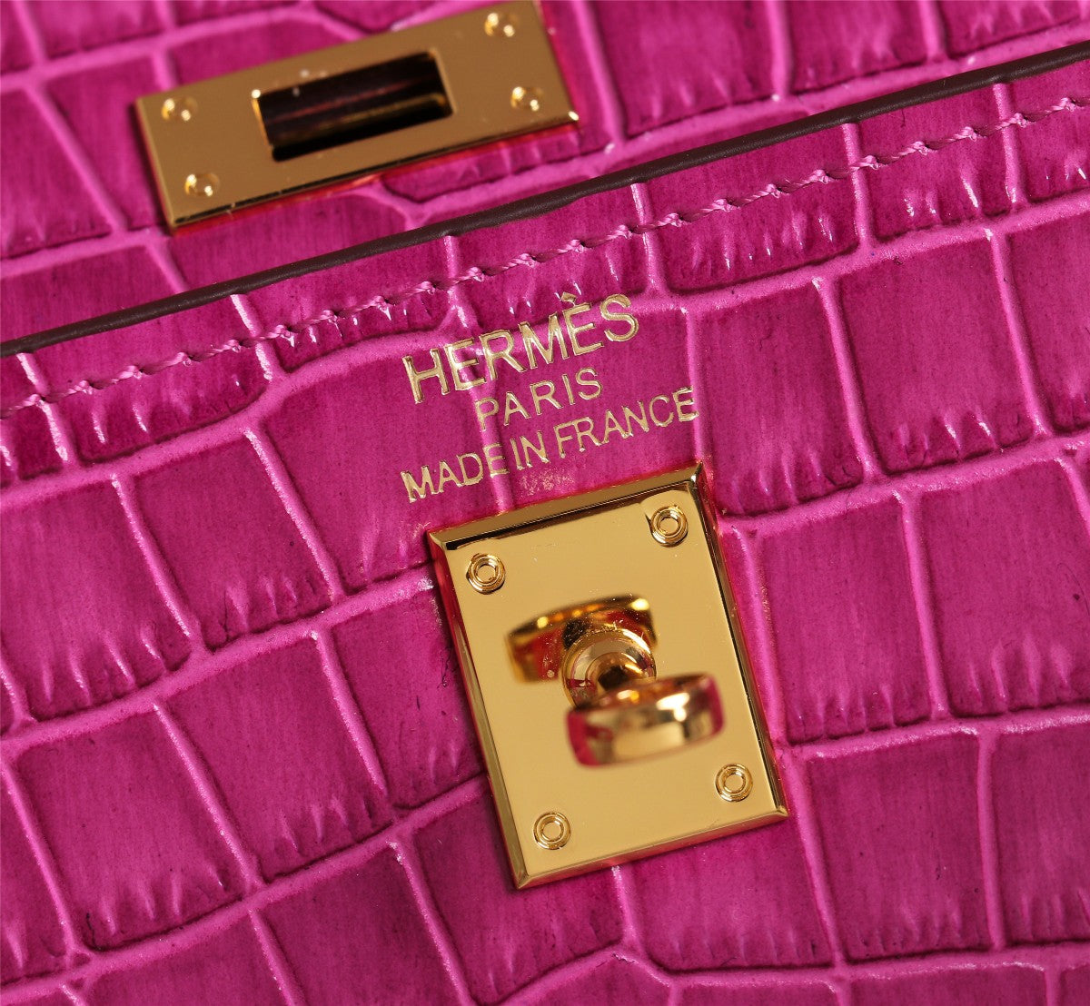 Hermès Kelly Retourne 25 Rose Sheherazade Matte Alligator Palladium Hardware