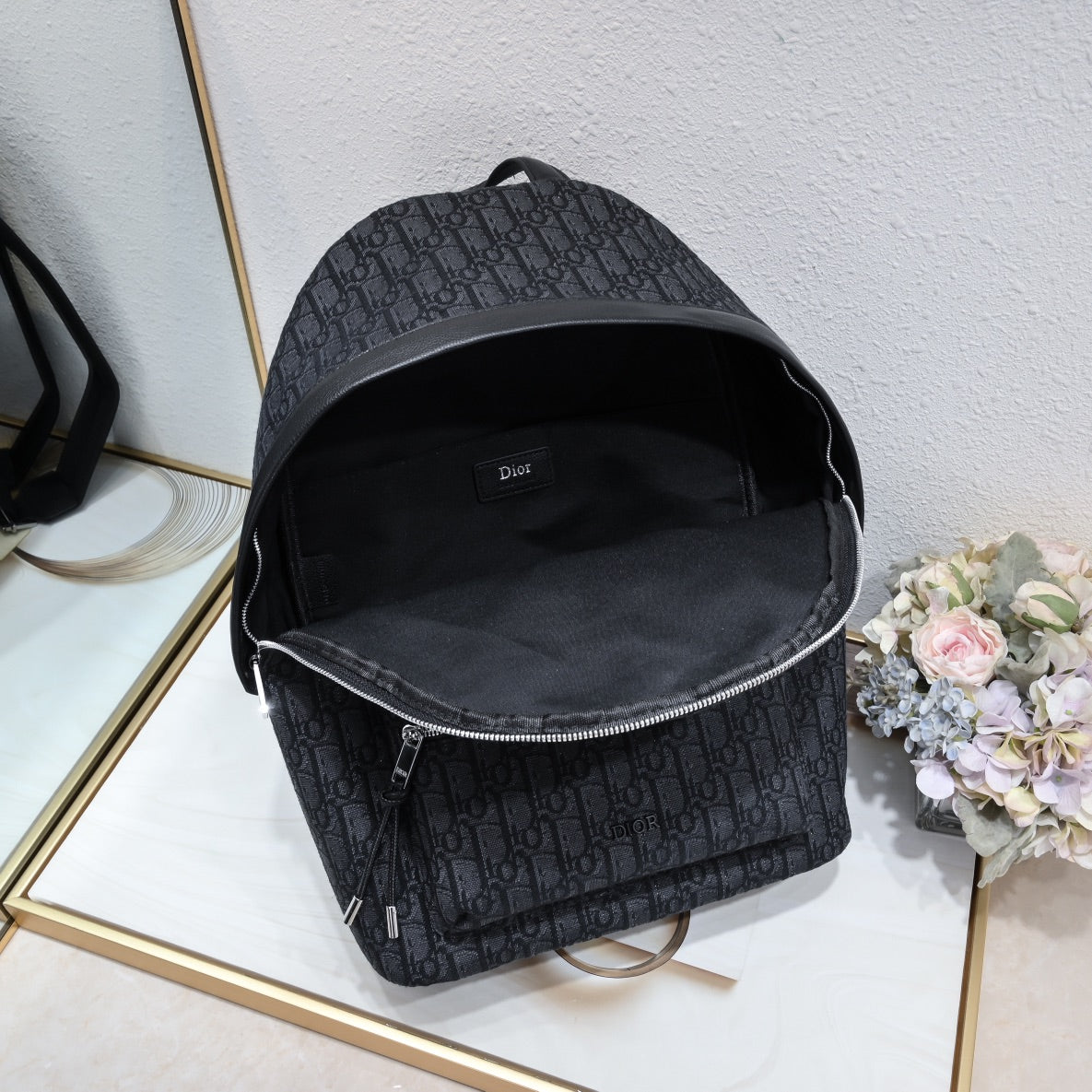 Rider Backpack Black Dior Oblique Jacquard