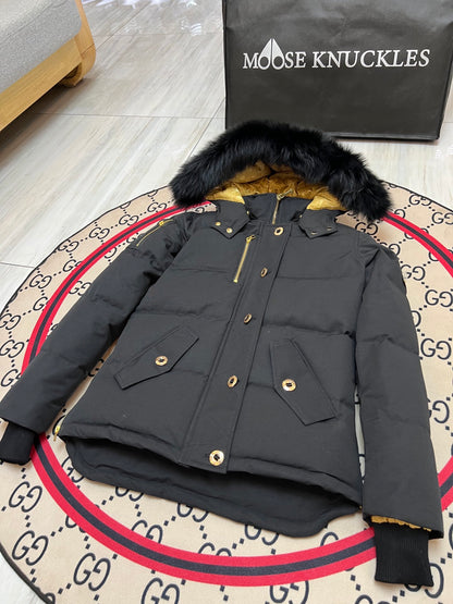 Designer Jackets: Men's Puffer & Women's Down Coats with Real Fur Trim premium quality 1:1