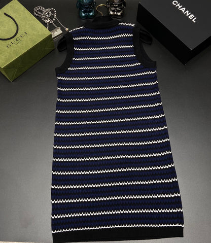 Striped Knitted Sleeveless Top Women's