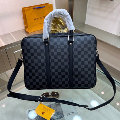 LV Porte Documents Voyage PM Damier Graphite Canvas For Men, Bags