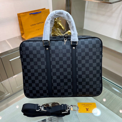 LV Porte Documents Voyage PM Damier Graphite Canvas For Men, Bags