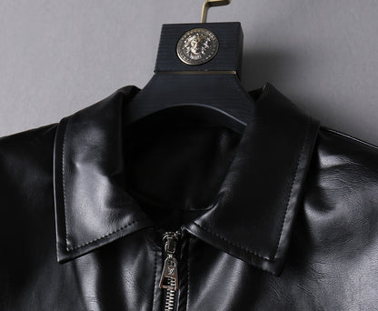 Monogram Leather Trucker Jacket