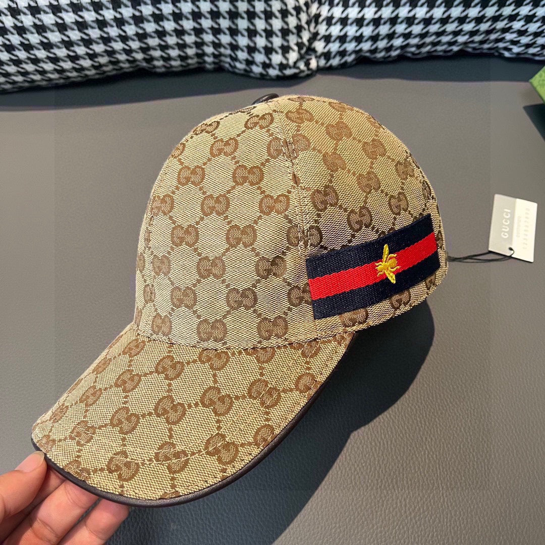 Gucci Brown Strip Cap