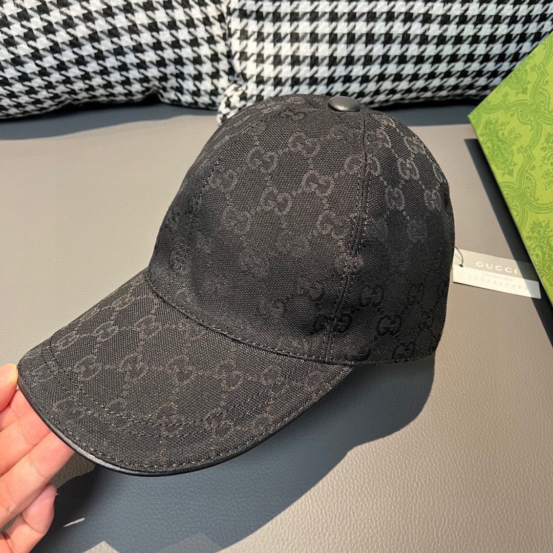 GG denim baseball hat