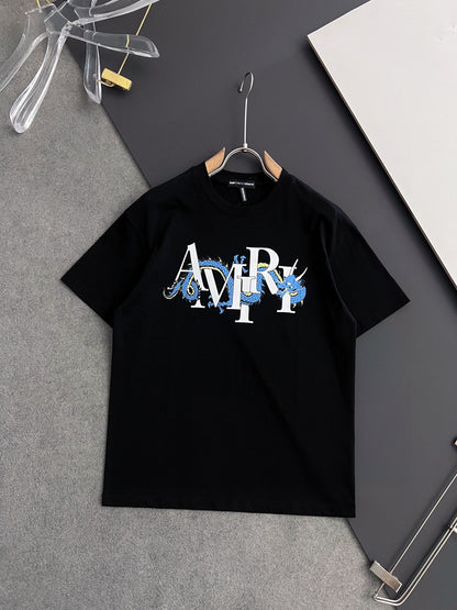 AMIRI Dragon Cotton T-shirt Black