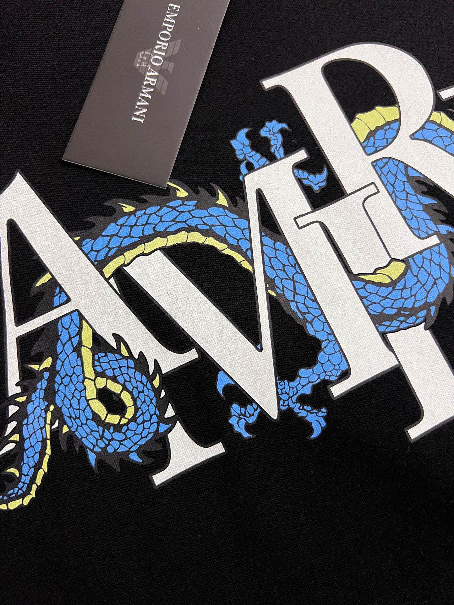 AMIRI Dragon Cotton T-shirt Black